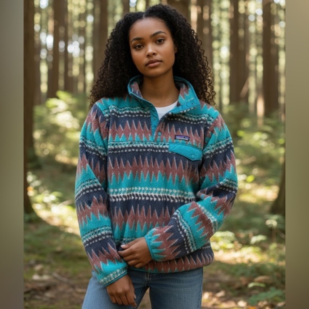 Vintage 90’s ▶️ Patagonia ◀️ Synchilla Pullover  Aztec Tribal Striped Fleece